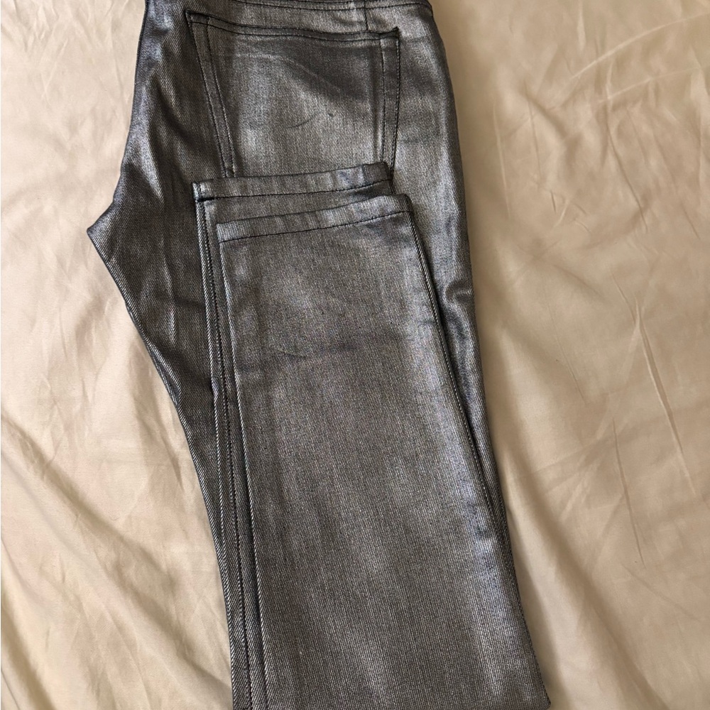 Balmain Shimmering Silver Trousers